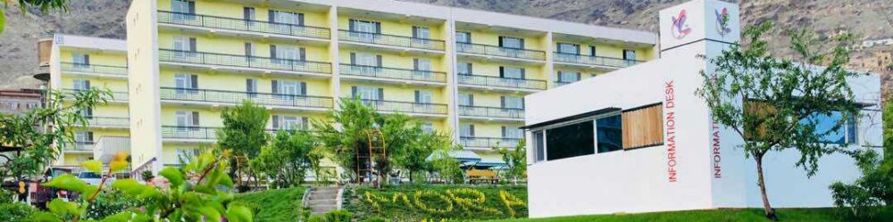 Three people are standing